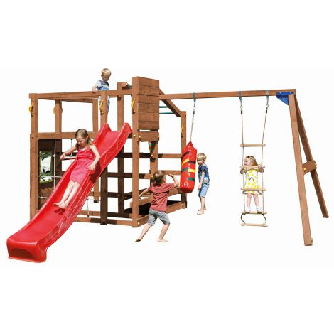 Complex de joaca Blue Rabbit 2.0 Crossfit Swing cu 2 leagane si catarator - imagine 7